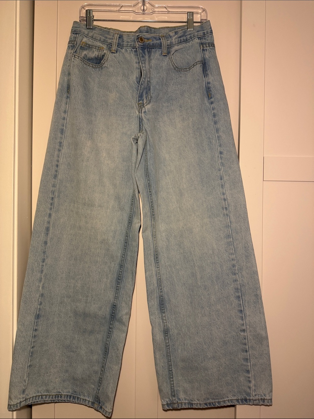 Brandy Melville Light Blue Wide-Leg Jeans